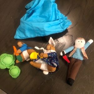 Peter rabbit handmade plush playset Easter